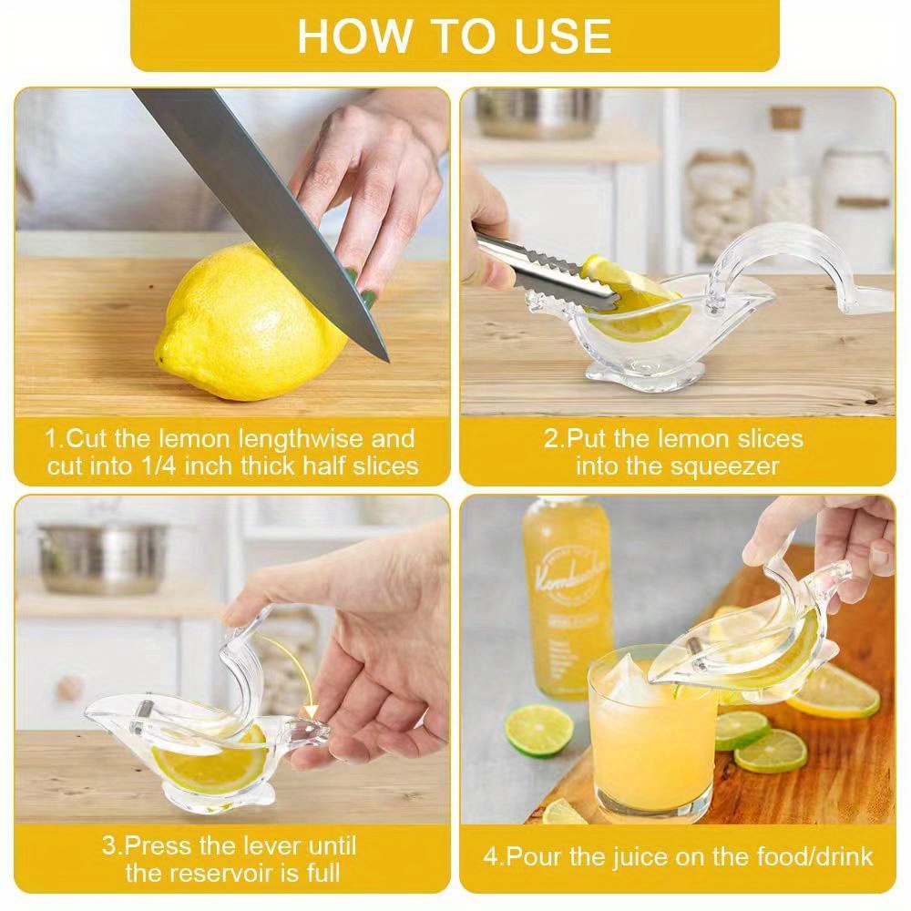 Handheld Juicer Presser Premium Quality Acrylic Lemon Squeezer Citrus Juice  US