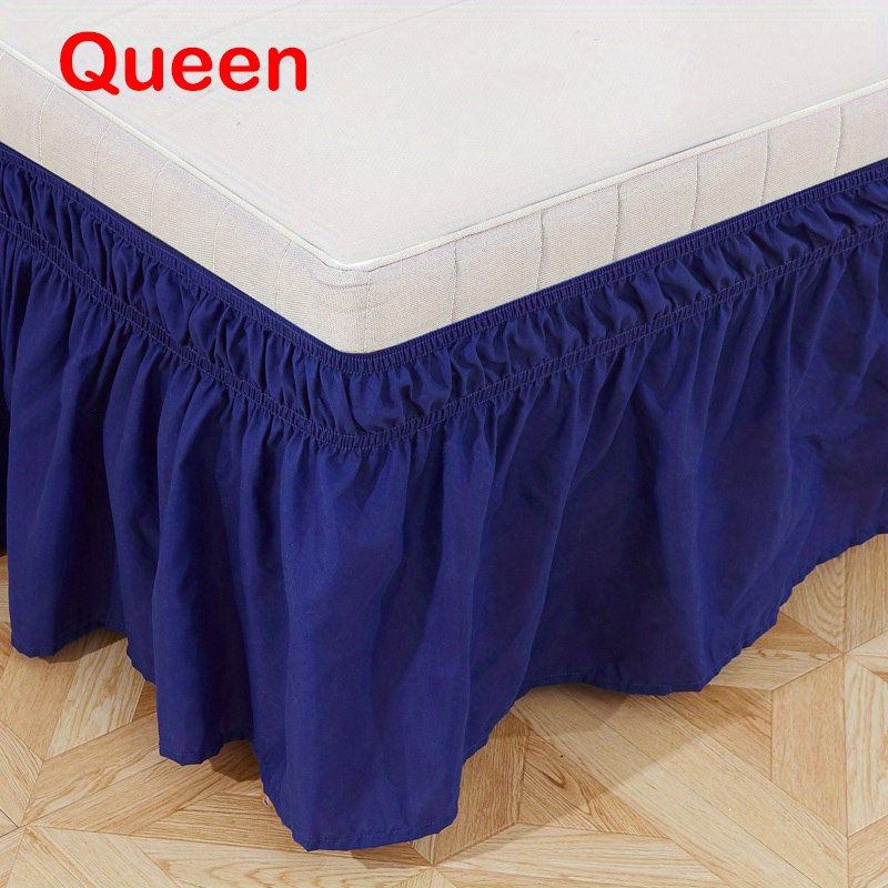 Royal blue outlet bed skirt queen