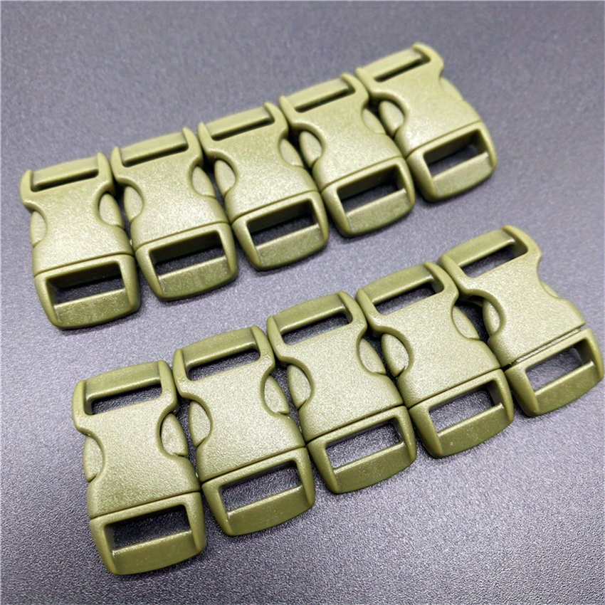 10pcs Paracord Bracelet Buckle Curved Side Release Buckles for DIY  Parachute Wristband Pet Collar Outdoor Camp Strap 10mm/15mm