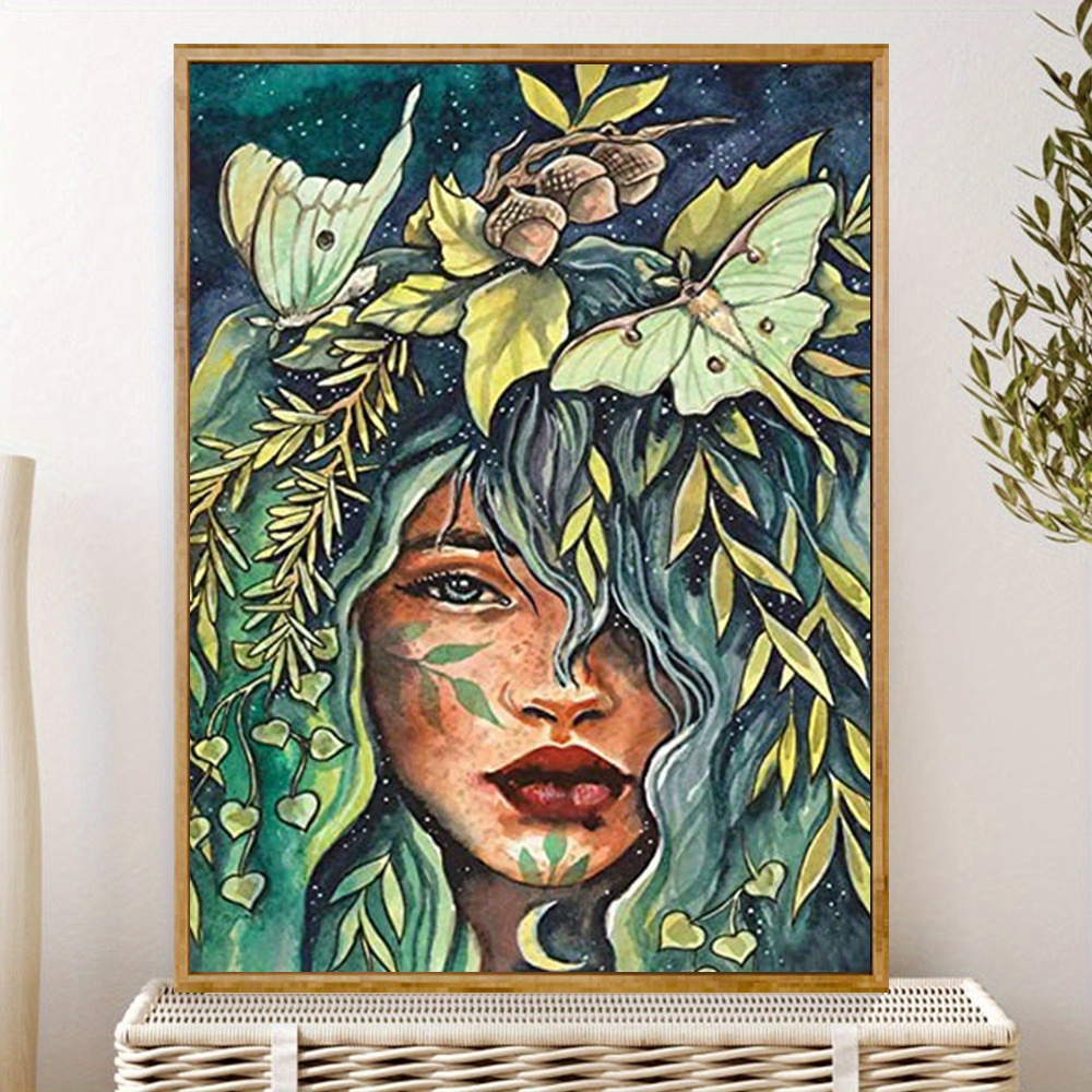 CHENISTORY Frame Paint By Numbers Woman Mask Terror Landscape Oil Painting  For Adults Diy Kits Canvas On Drawing Decor Art