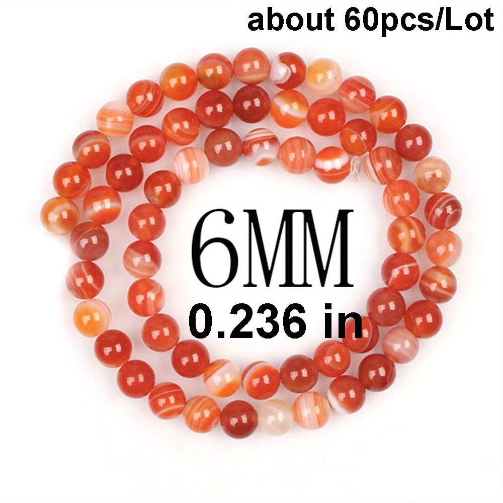 63pcs Beautiful Smooth Imitation Garnet Red Glass Beads, Artificial Faux  Crystal Circular Loose Beads For Jewelry Making DIY Bracelet Necklace Decors