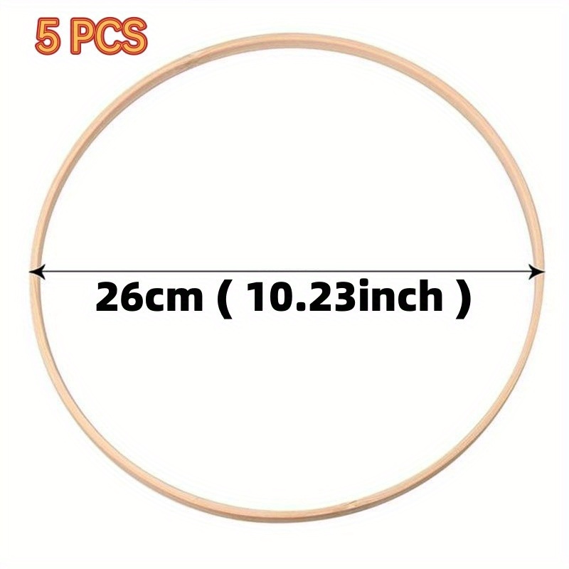 3 Pieces 10 Inch 26cm Embroidery Ring Cross No Slip Hoops Set