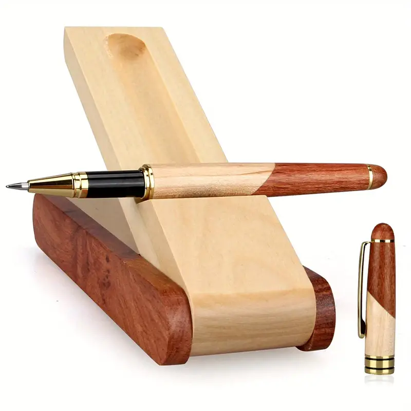 Best Wooden Gel Pen Gift Set With Handmade Rollerball Pen - Temu