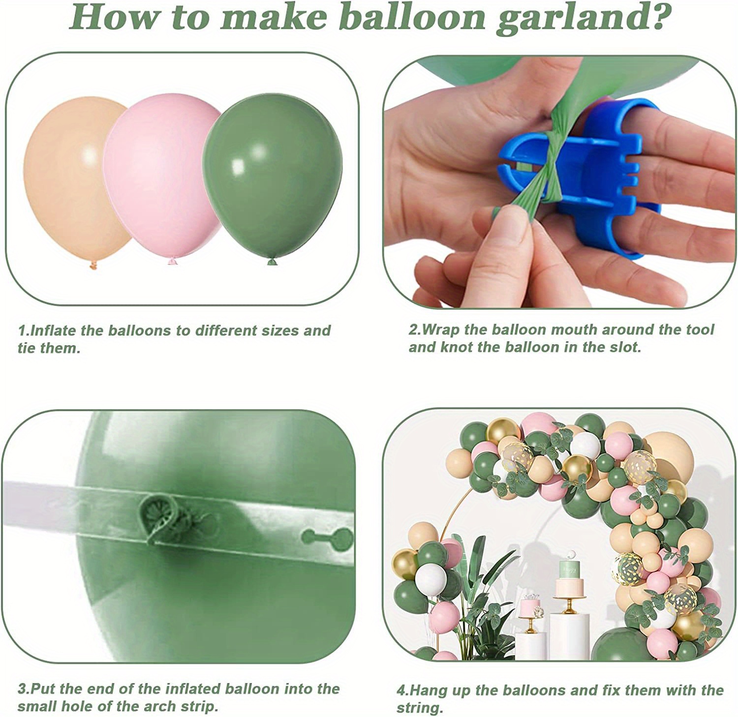 Ghirlanda palloncini  Kit Evergreen » Il Fantastico Mondo di Lu