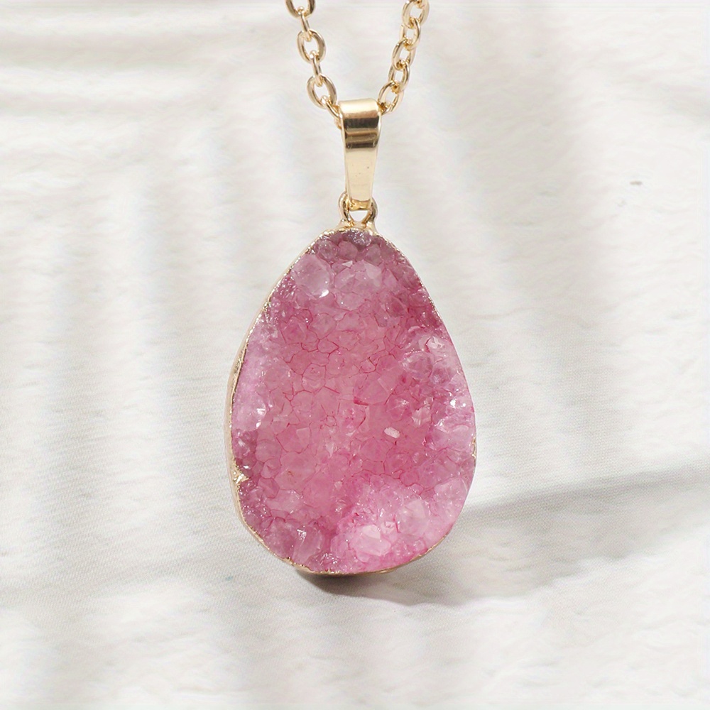 Natural Crystal Pendant Necklace