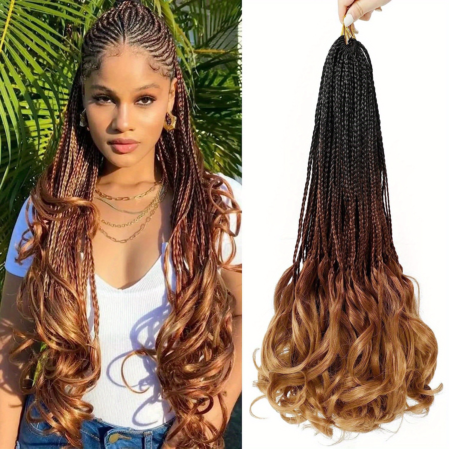 French Curl Crochet Braid Hair Extension Synthetic Wavy Crochet