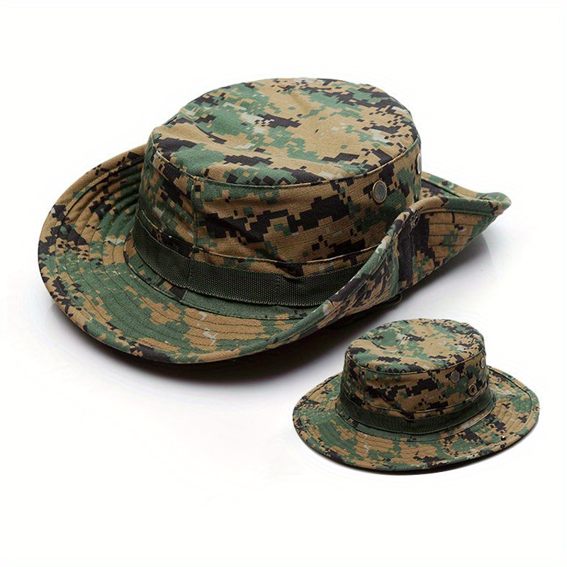 Wide Brim Hat Thickened Camouflage Boonie Hat Outdoor Hiking