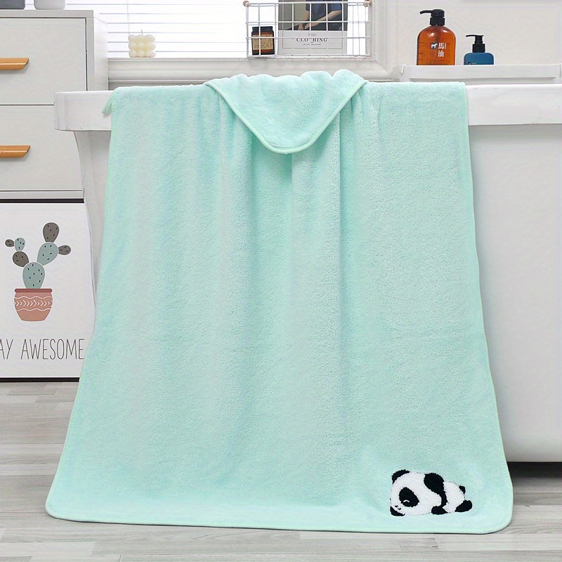 Soft And Absorbent Panda Hand Towel And Bath Towel Set - Temu