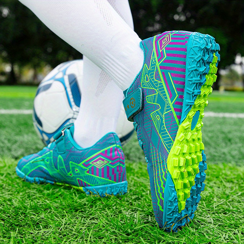 YXIAOL Botas fútbol Transpirables caña Alta con Tacos niños/niñas Zapatos  Entrenamiento Profesional Aire Libre Zapatillas Deporte Zapatos competición  Unisex Adolescente,Blue-A-35 : : Moda