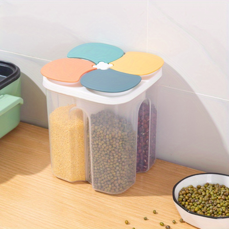 Food Storage Containers With Lids, Clear Airtight Square Food Storage Tank,  Multi-grid Moisture-proof Transparent Sealed Fresh-keeping Box, For Cereal,  Rice, Pasta, Spice, Tea, Nuts And Beans, Food Jars & Canisters, Home Kitchen