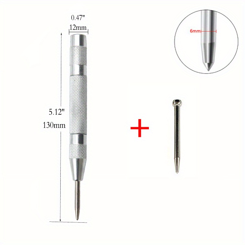 Automatic Center Punch For Metal Strong Spring Loaded Center - Temu