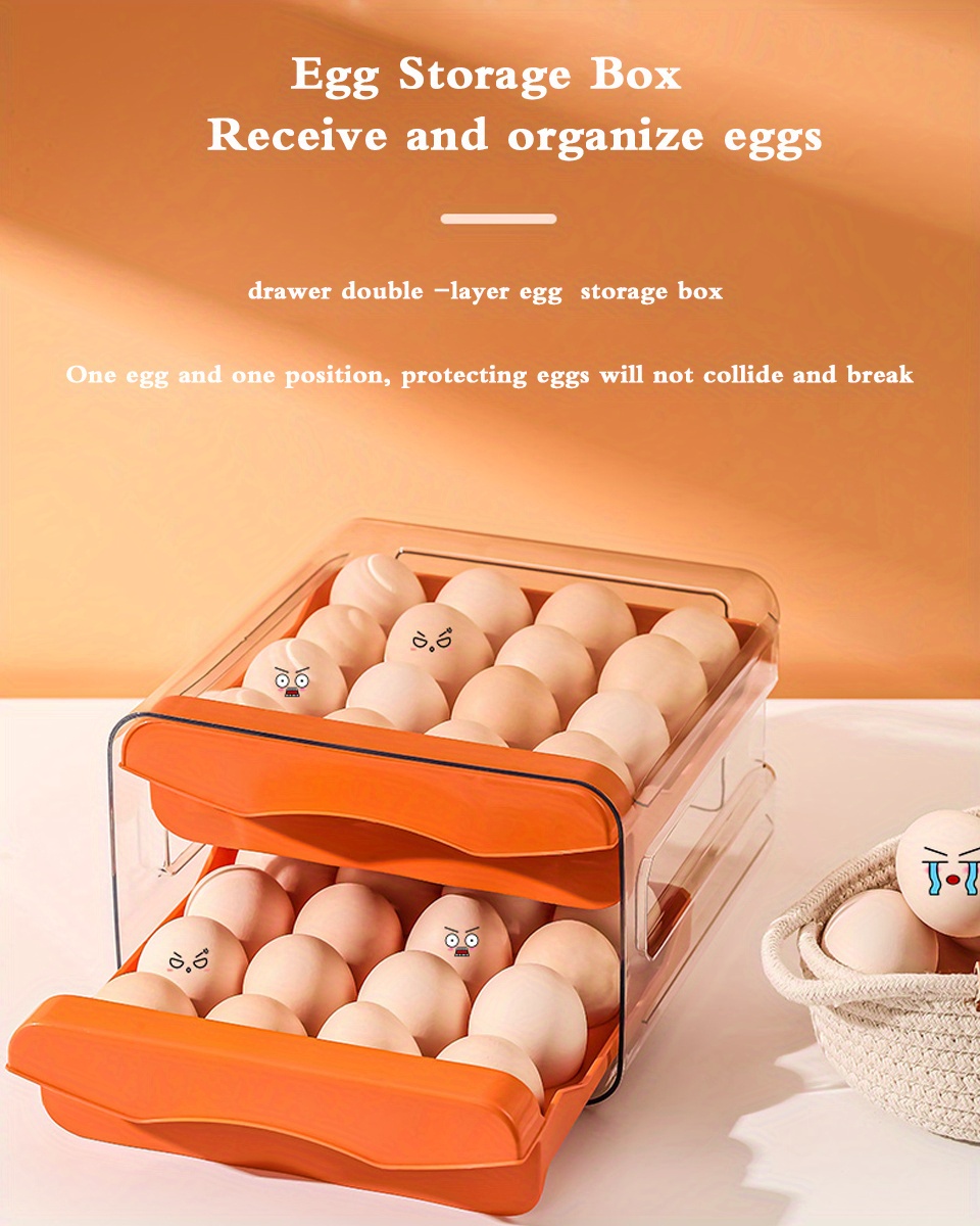 Soporte para bandeja de huevos, soporte grande para huevos de 12 tazas,  organizador de nevera, organizador decorativo para cuentas de joyería