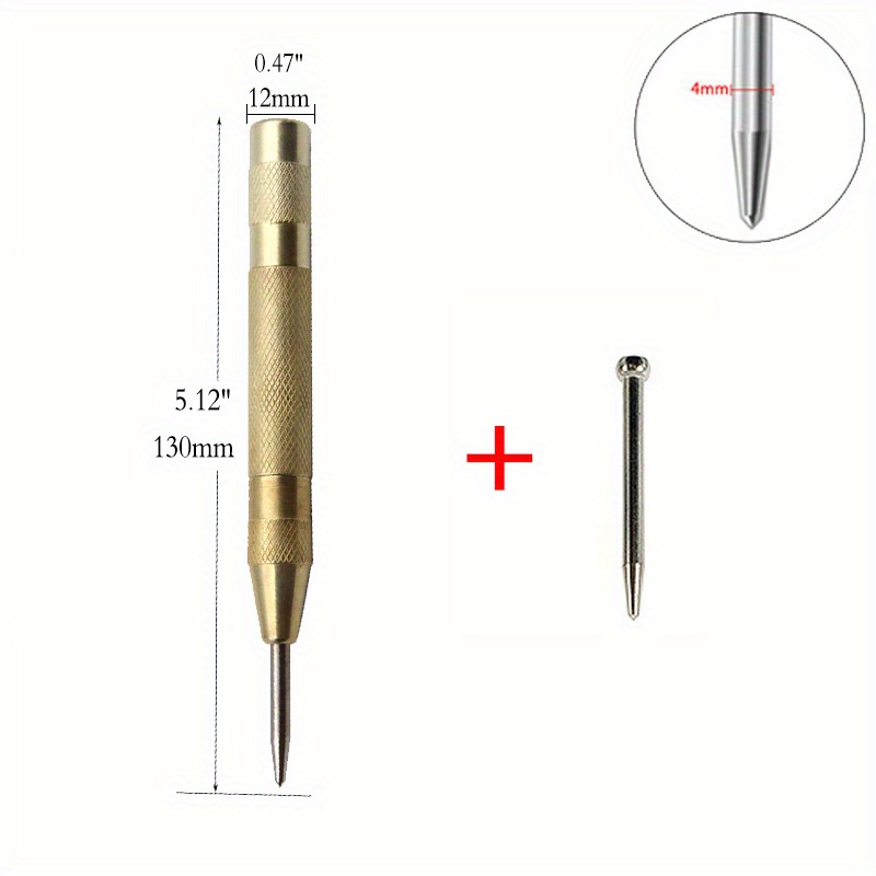 Automatic Center Punch For Metal Strong Spring Loaded Center - Temu