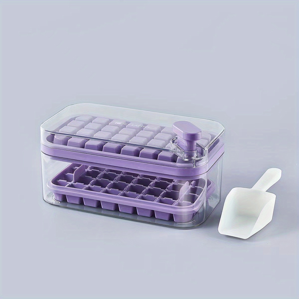 1pc Ice Cube Tray & Storage Box For Homemade Ice, Food-grade Press