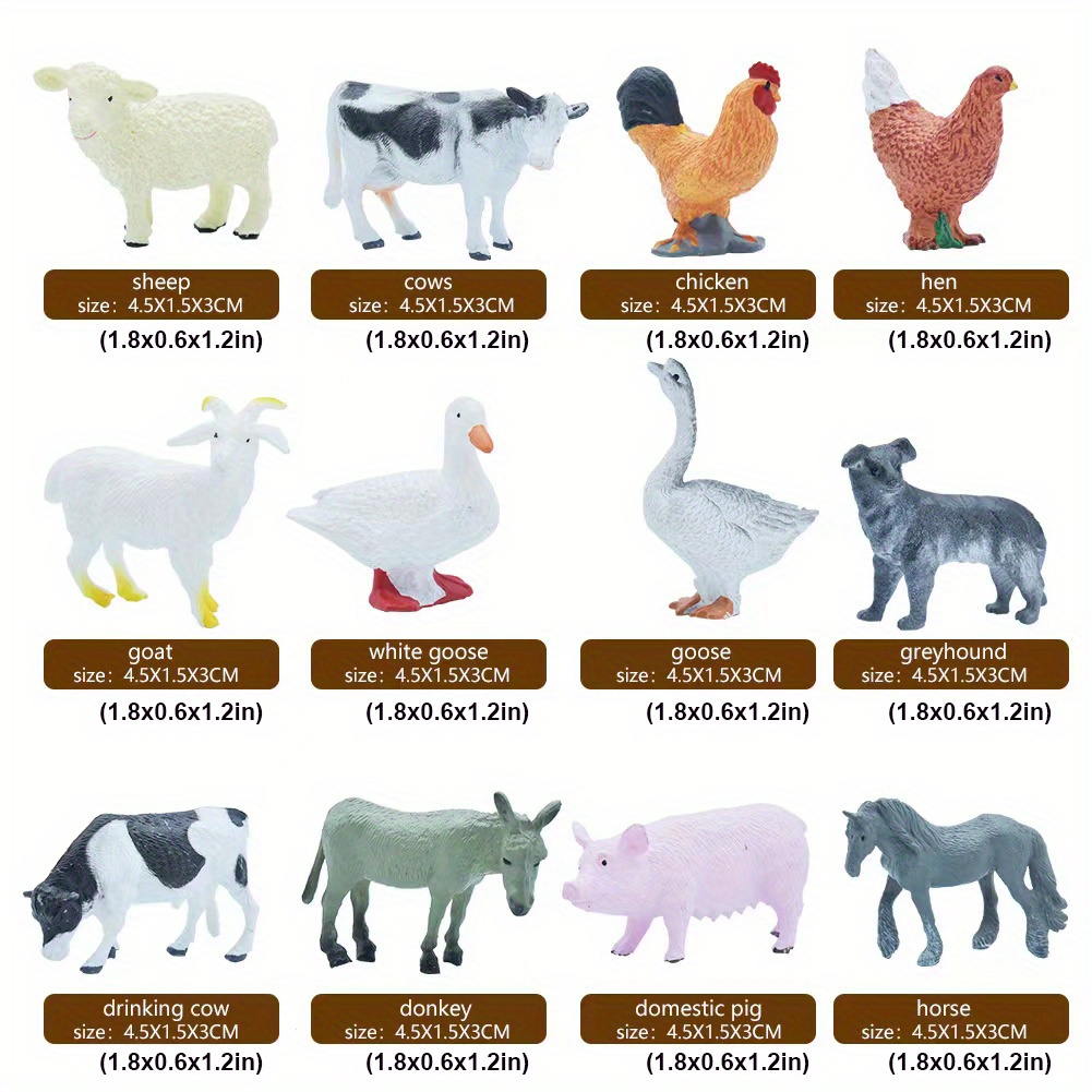 Safari Animali Figure Giocattoli, realistico Jumbo Wild Zoo Animali  Figurine Grande plastica Animali della giungla africana Playset con  elefante, giraffa, leone, tig