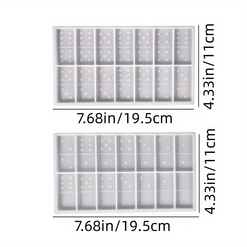 TEMU Durable Glossy Drip Glue Epoxy Mold Resin Casting Mold For Game Puzzle Counting Dominoes Board Game Chess