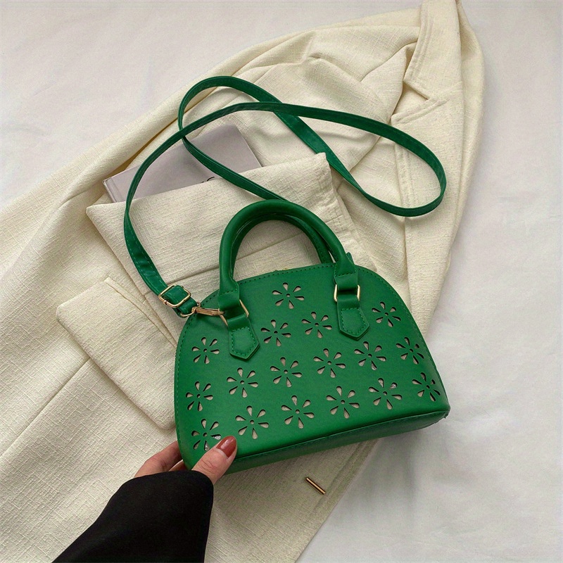 Flower Pattern Dome Bag Fashion Trend Lady Handbag Color Matching
