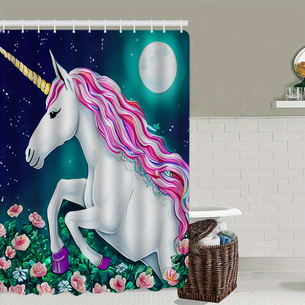 Shower shops Curtain Coral Watercress Pond Bathroom Curtain Mat Set Shower Liner Bathroom Curtain Set Floor Mat Shower Curtain w Rings Waterproof