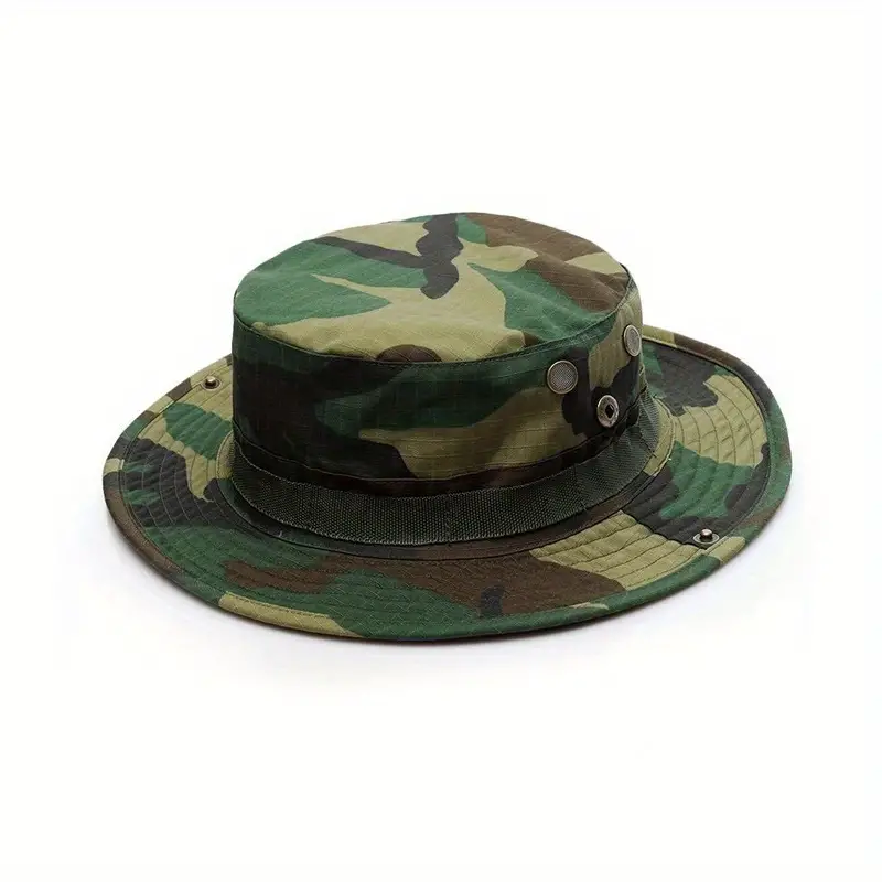 Wide Brim Hat Thickened Camouflage Boonie Hat Outdoor Hiking Camping  Hunting Fishing Hat Military Tactical Bucket Hat Foldable Soft Hat Sun Hat  For Men - Jewelry & Accessories - Temu