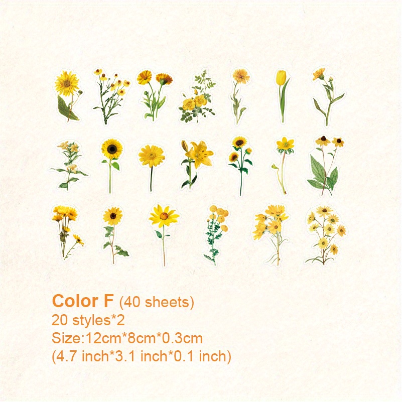 Vintage Flower Botanical Stickers - Perfect For Diy Art Crafts