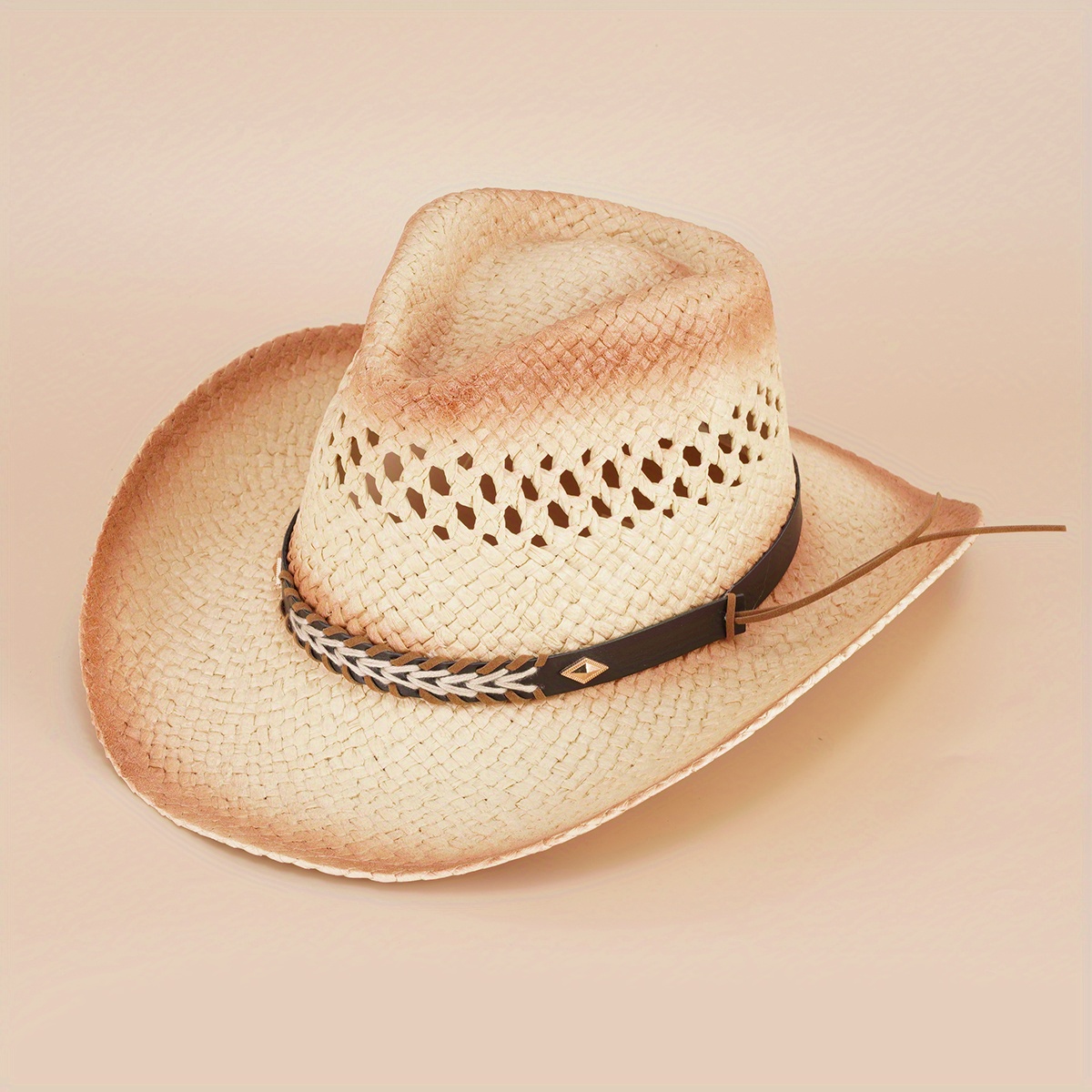Denim Straw Hat Western Outdoor Sun Protection H