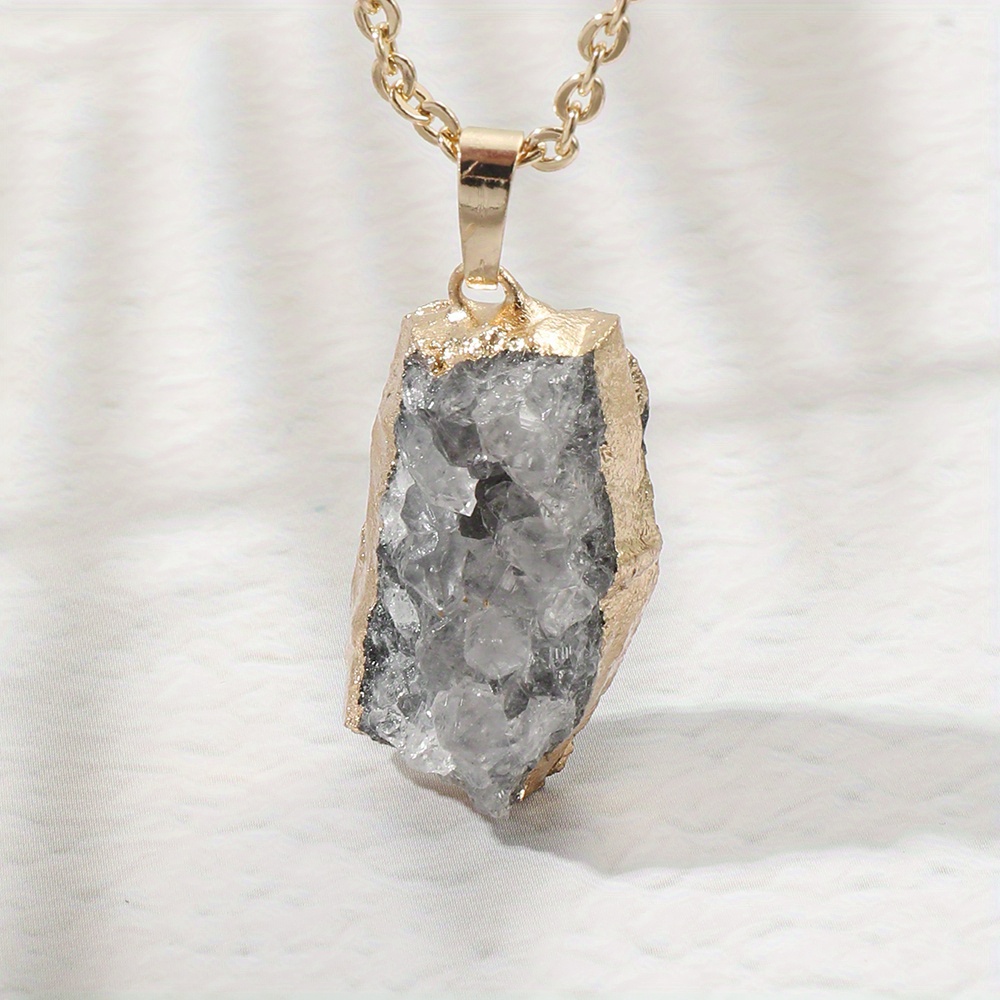 Natural Crystal Pendant Necklace