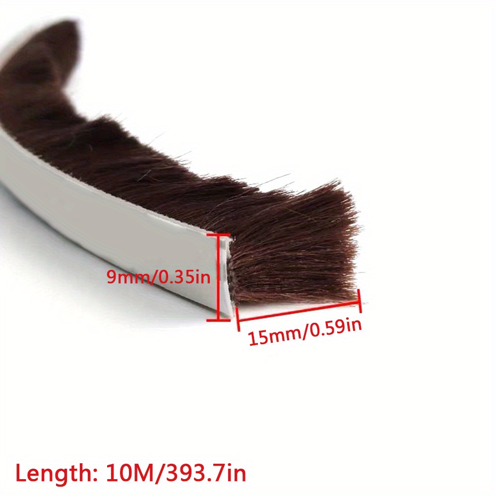 Burlete adhesivo para cepillo (1/4 pulgadas x 9/32 pulgadas x 32.8 pies),  tira de cepillo de puerta – para puerta corredera, ventana, armario, color