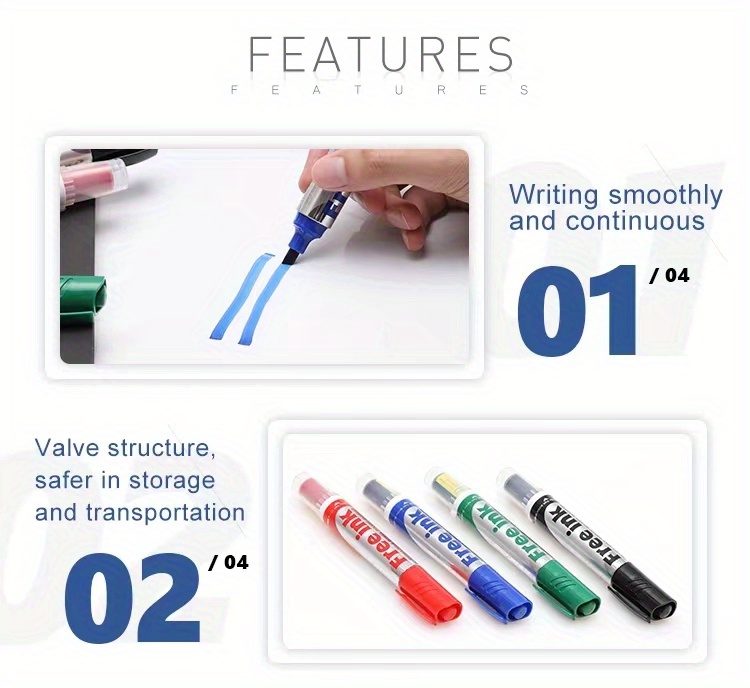 Whiteboard Note Marker Refill Easy Dry Erase Whiteboard Note Temu