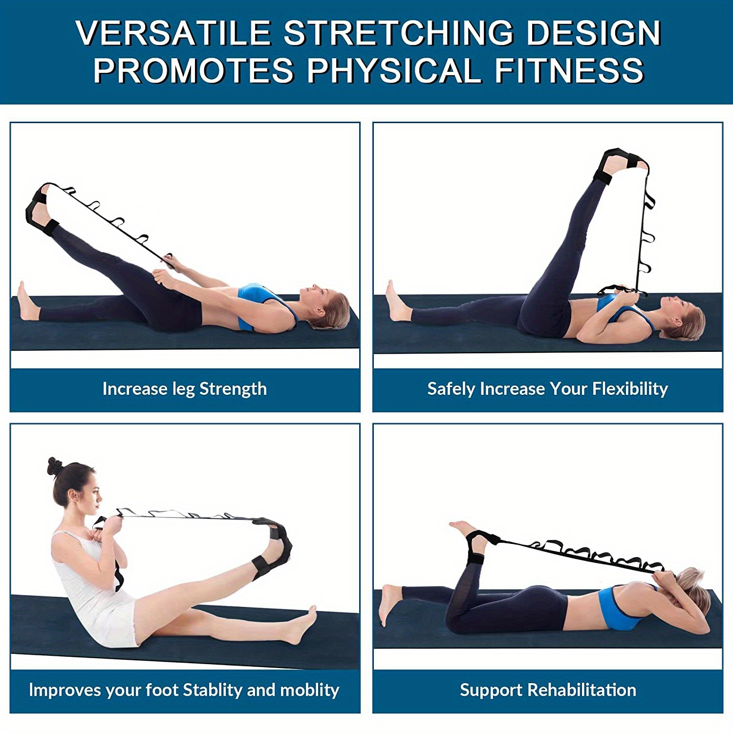 Foot Stretcher Calf Stretcher Yoga Stretching Strap Leg - Temu