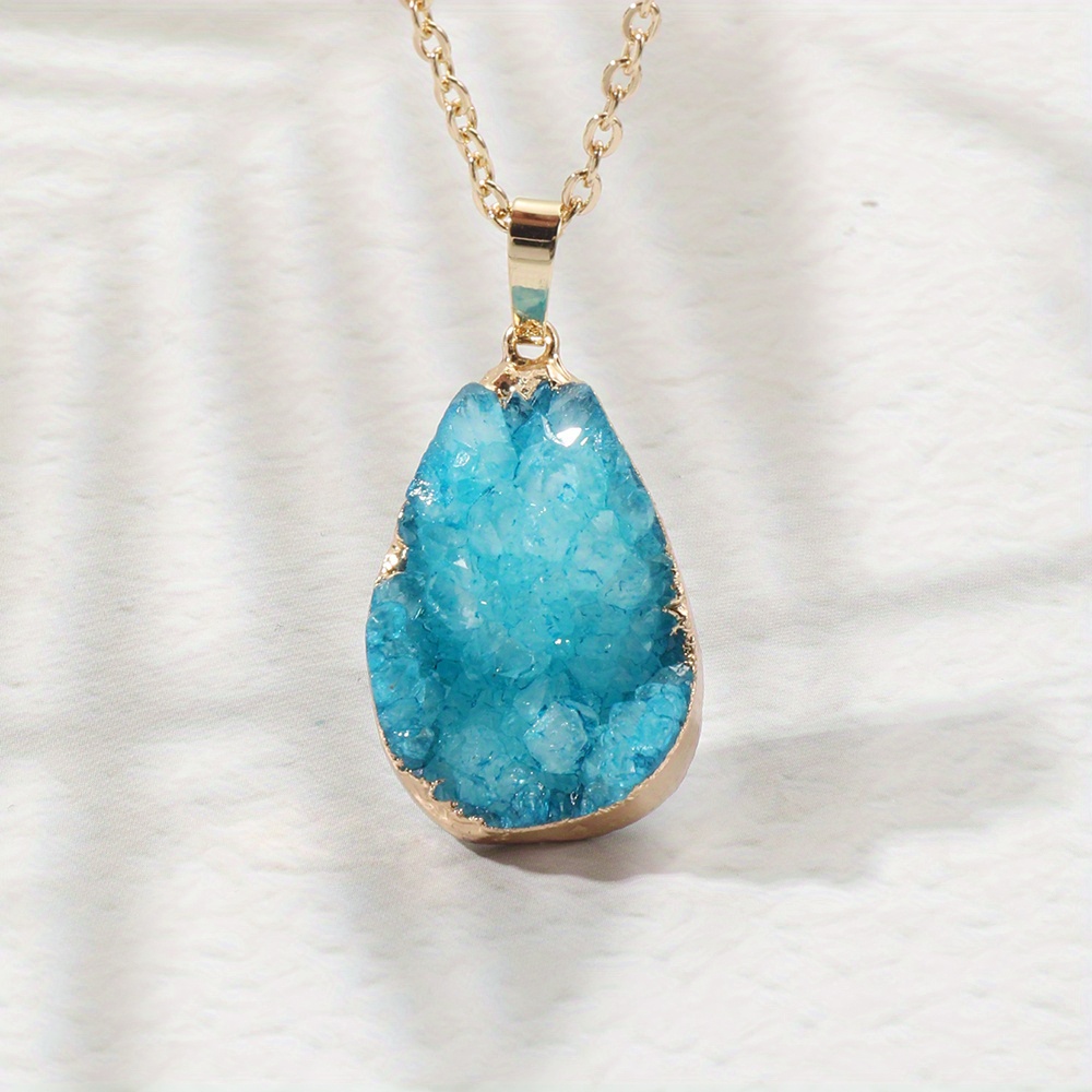 Natural Crystal Pendant Necklace