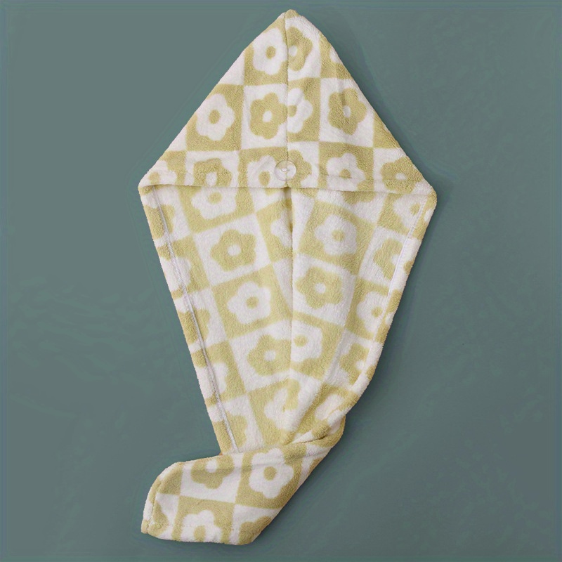 Absorbent Flower Hair Towel for Women Quick Drying Shower Cap