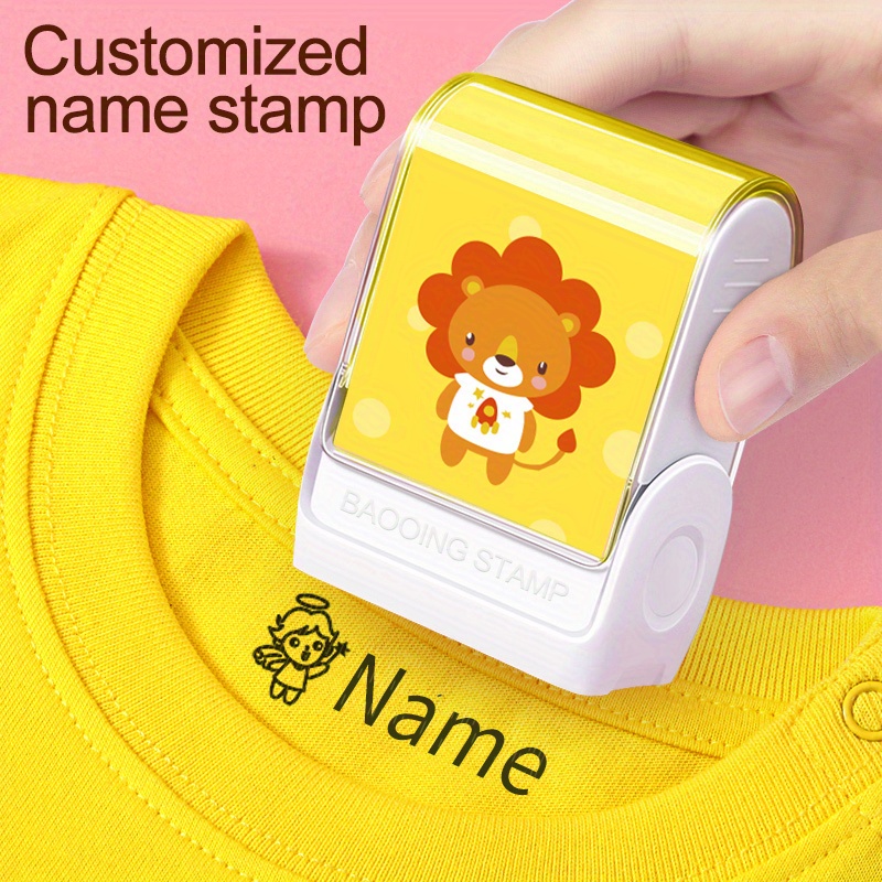 Yellow Lion Custom Name Stamp Waterproof Non fading Seal - Temu