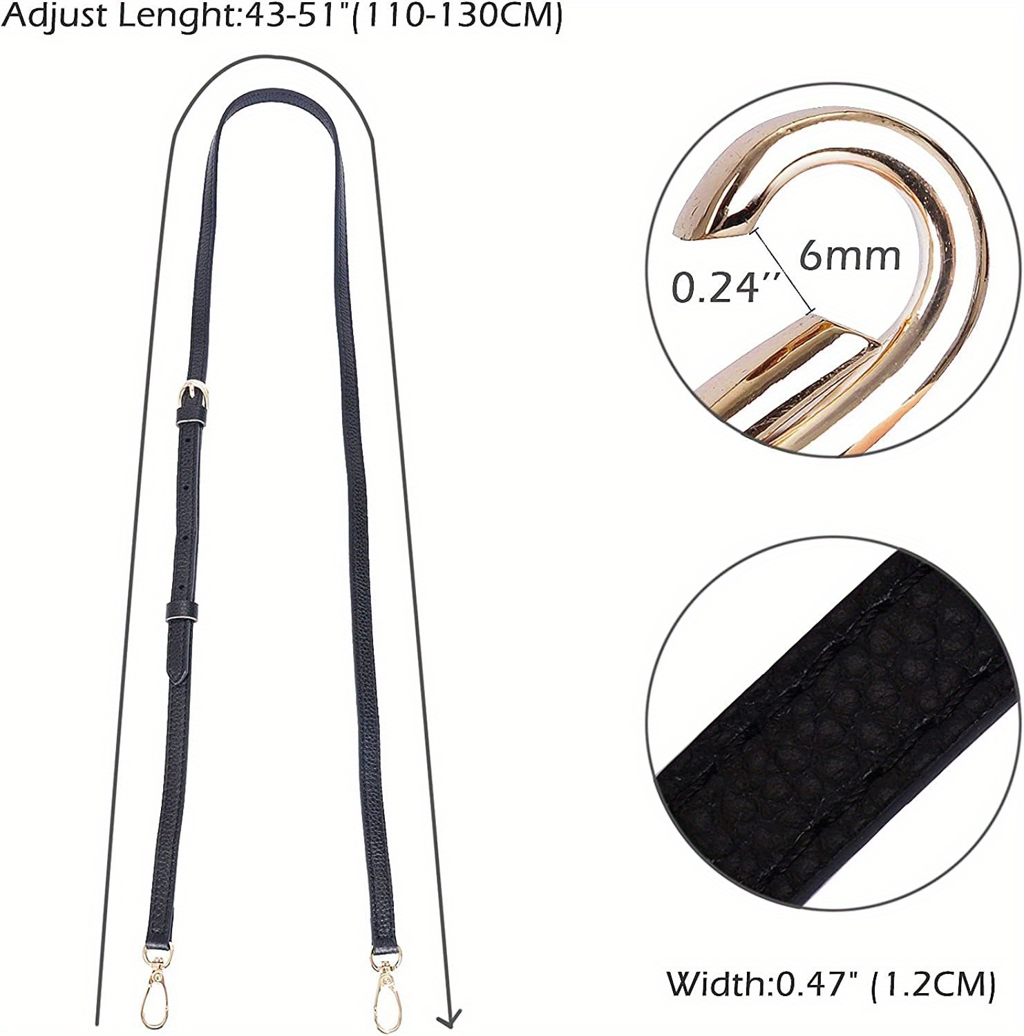5/8 in. Leather Shoulder Purse Handbag Replacement Strap 4 Colors –  ValueBeltsPlus