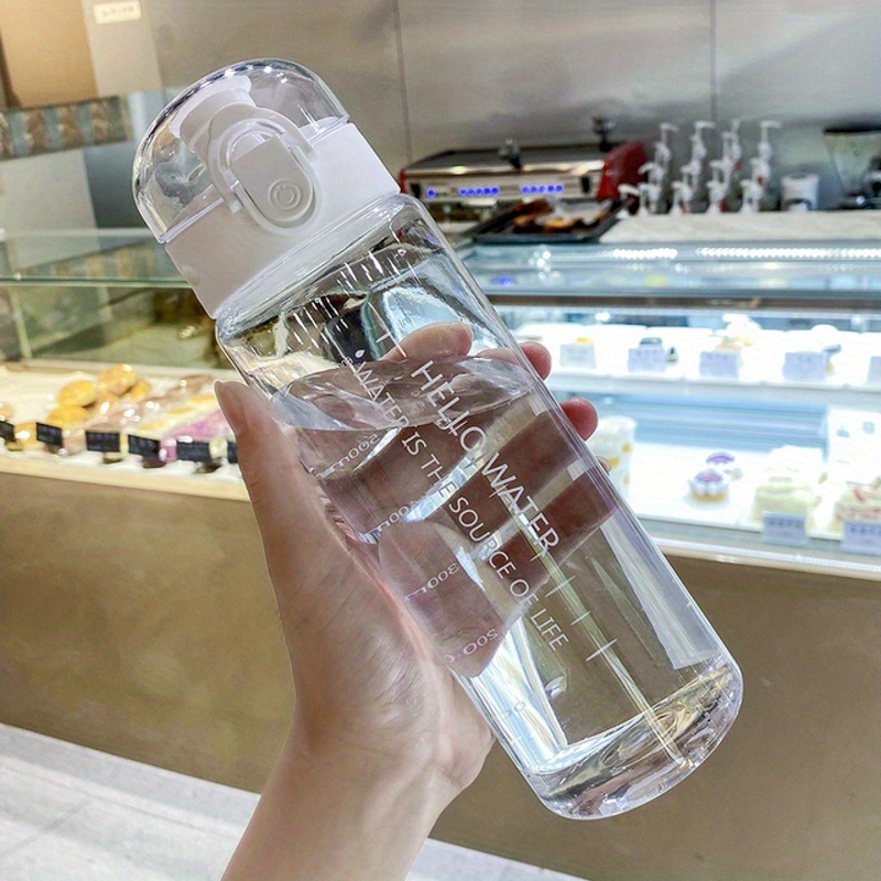 TEMU 1pc, Water Bottles, Sports Water Bottle, Outdoor Plastic Water Bottle, Bottles, Washable Water Bottle With Carrying Strap, Large Capacity Water