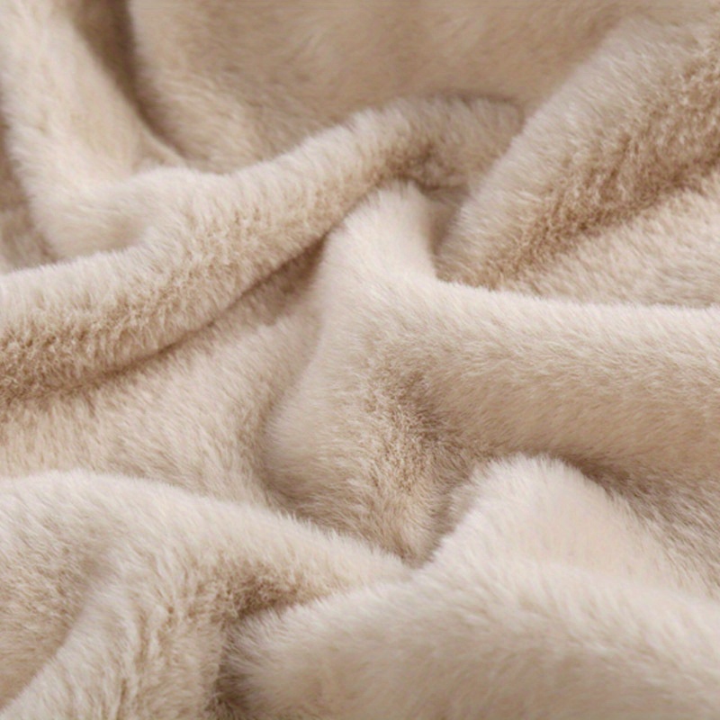 Super soft cream coloured faux fur fabric by the metre 