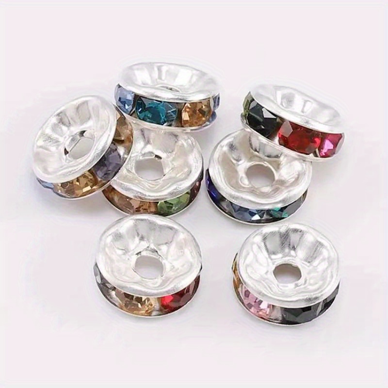 1 Box Drill Spacer Color Diamond Beads Rhinestone Beads Czech Crystal Beads  Jewelry findings Supplies Crafting Supplies for Adults DIY Spacer Beads
