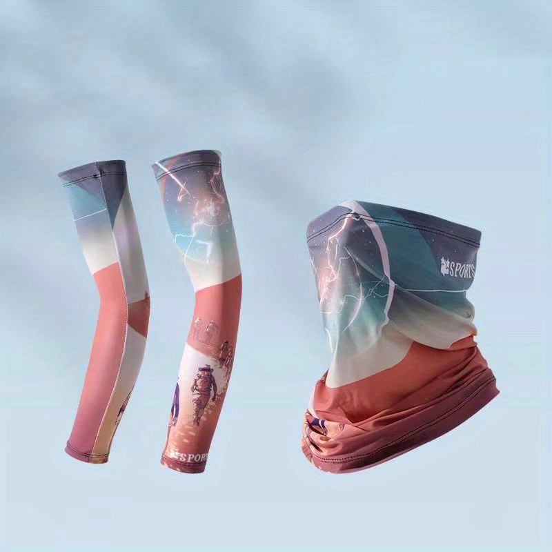Ice Silk Sunscreen Mask Set for Men and Women - Full Face Neck Guard