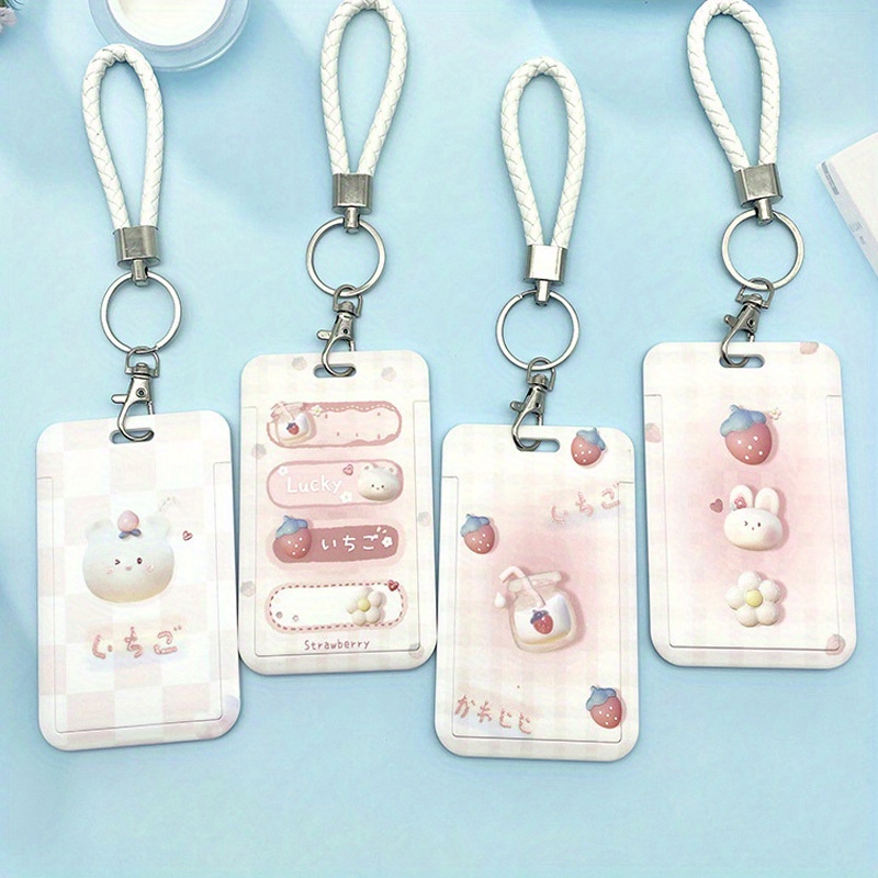 Cute Id Badge Holder Set With Retractable Badge Reel, Lanyard & Heavy Duty  Clip - Perfect For Work, Nurse, Teacher, Cruise Ship Cards & More! - Temu