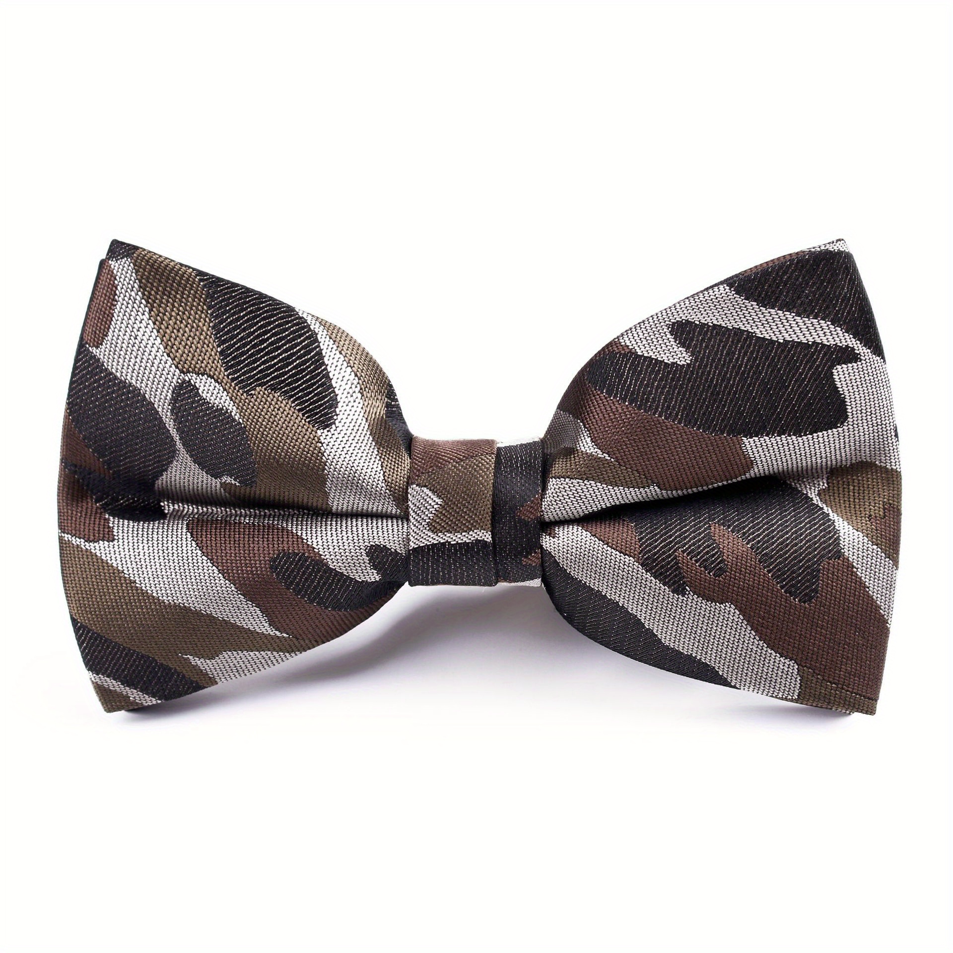 Men's Plaid Diagonal Stripe Bow Tie