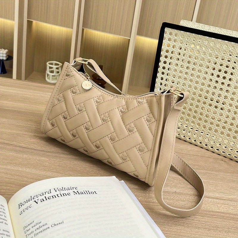 Sac à Main épaule Femme En Cuir - Noir, Fermeture éclair, 25x10x6 Cm, Neuf