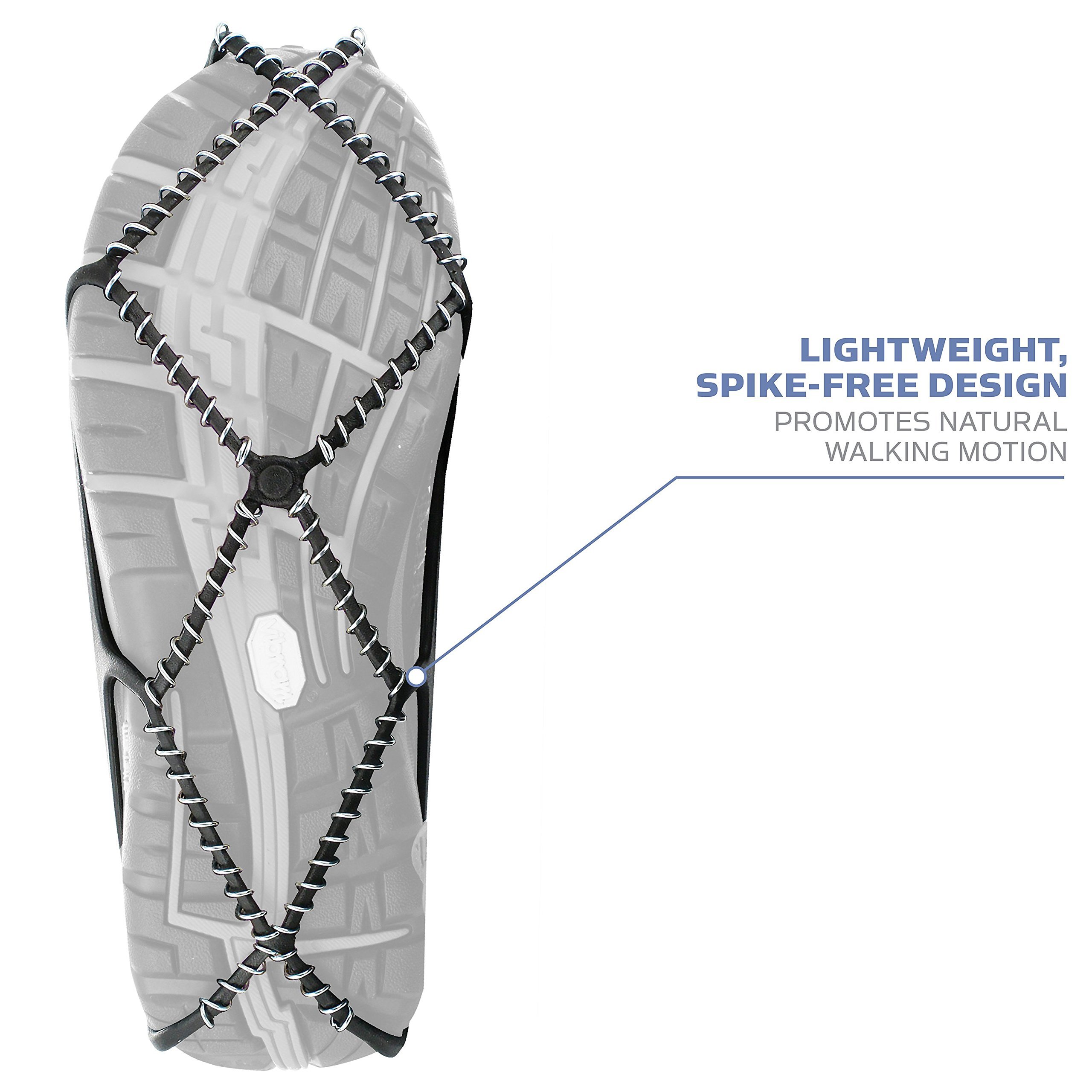 Hiking And Walking Traction Cleats For Snow, Ice, And Rock With Anti