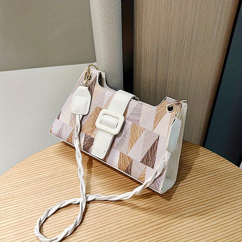 Geo Colorblock Crossbody Bag