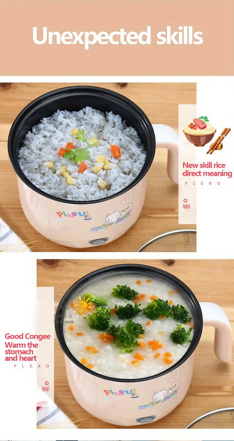 6 9inch small power hot pot student dormitory porridge cooking noodle cooker multi functional cooking fire adjustable 1 8l details 14
