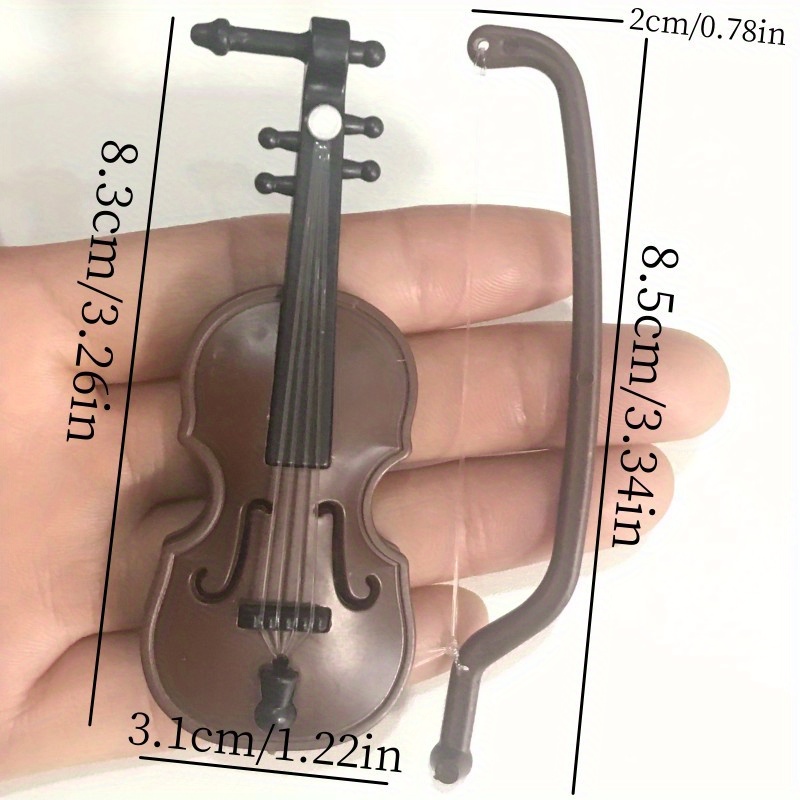 1/12 Dolls House Miniature Plastic Violin Music Instrument Model