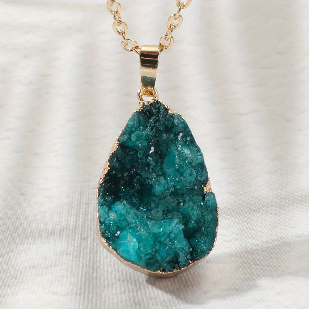 Natural Crystal Pendant Necklace
