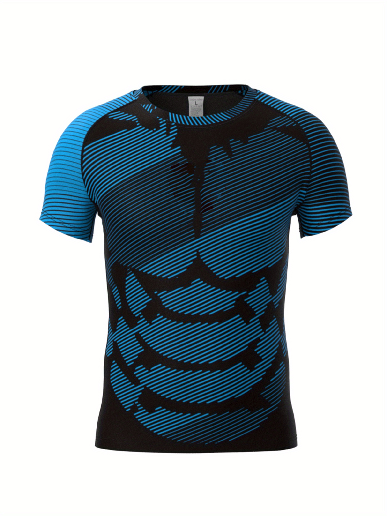 T-shirt de compression à imprimé tendance pour homme, séchage rapide,  respirant, évacuant l'humidité, haut de sport à manches courtes pour la  course à pied, l'entraînement, le fitness - Temu Belgium