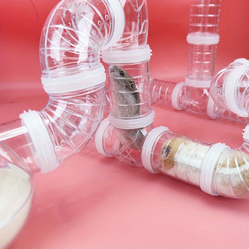 Creative Diy Cage Hamster Tubes Set Plastic Transparent Temu
