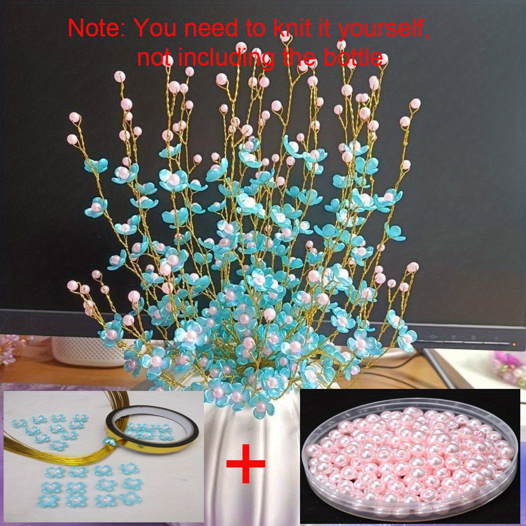 18 Stems Artificial Flowers Bouquet Crystal Acrylic Beaded - Temu