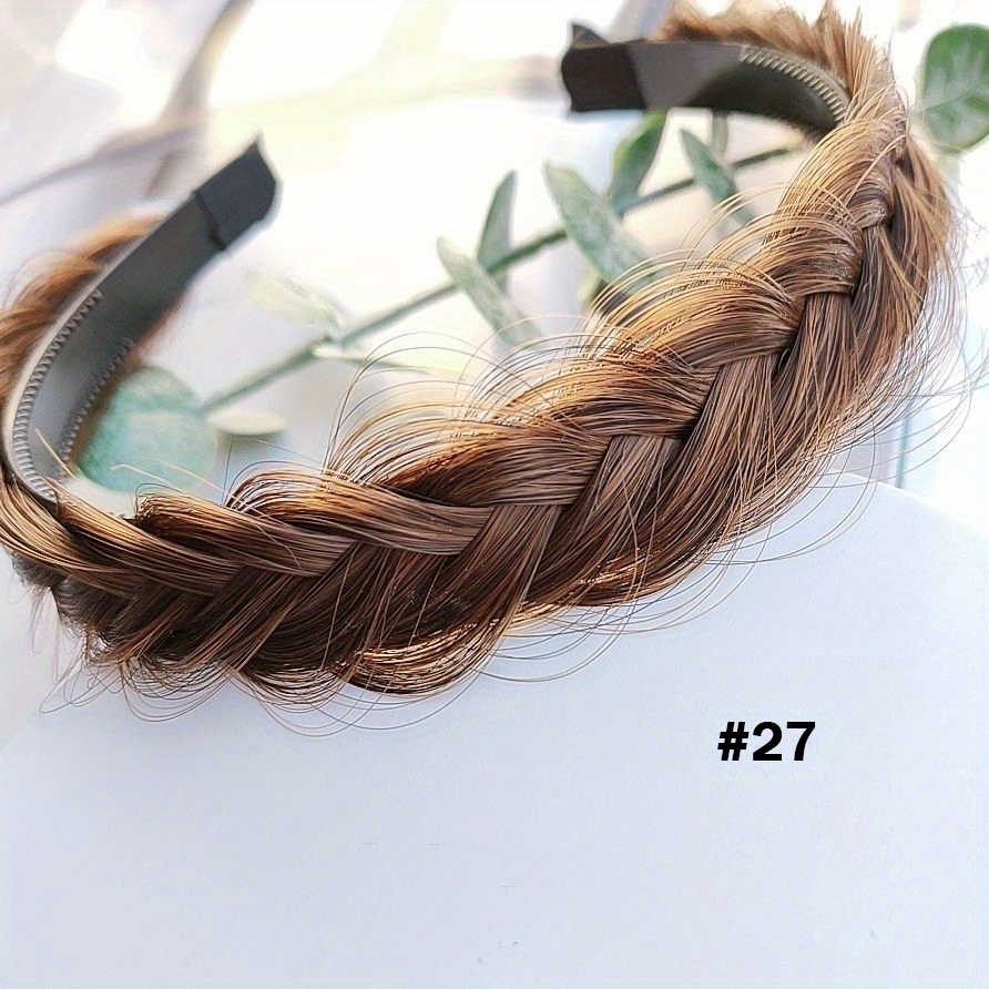 Braid Wig Headband Braided Headband Wig Hair Band Wig Hair Hoop Women  Headdress