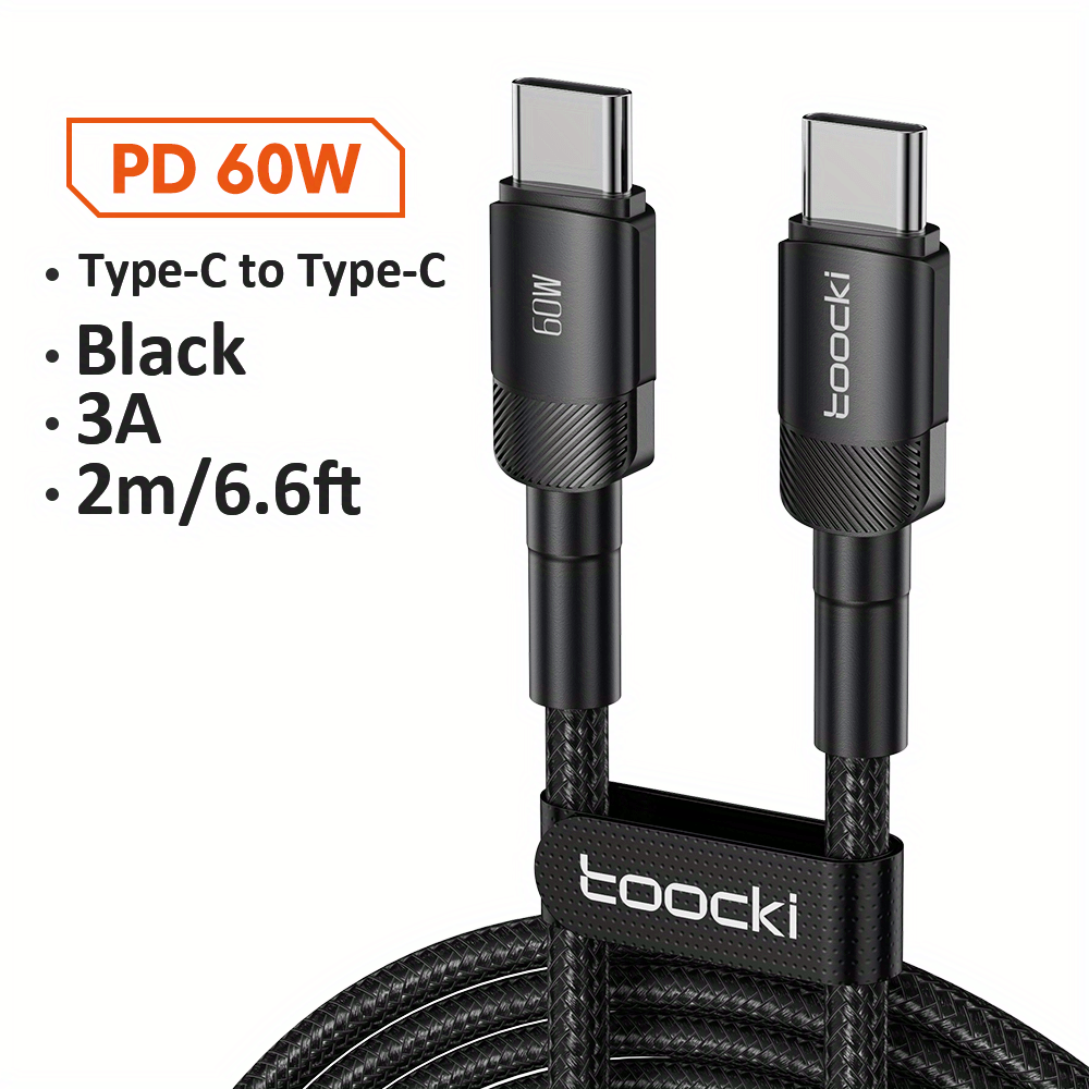 Cable USB-C a USB-C (2 m, negro)